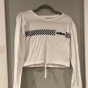 White cropped long sleeve